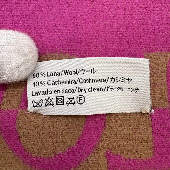 Authentic LOEWE Logo Muffler Scarf Brown Cashmere - Picture 4 of 15